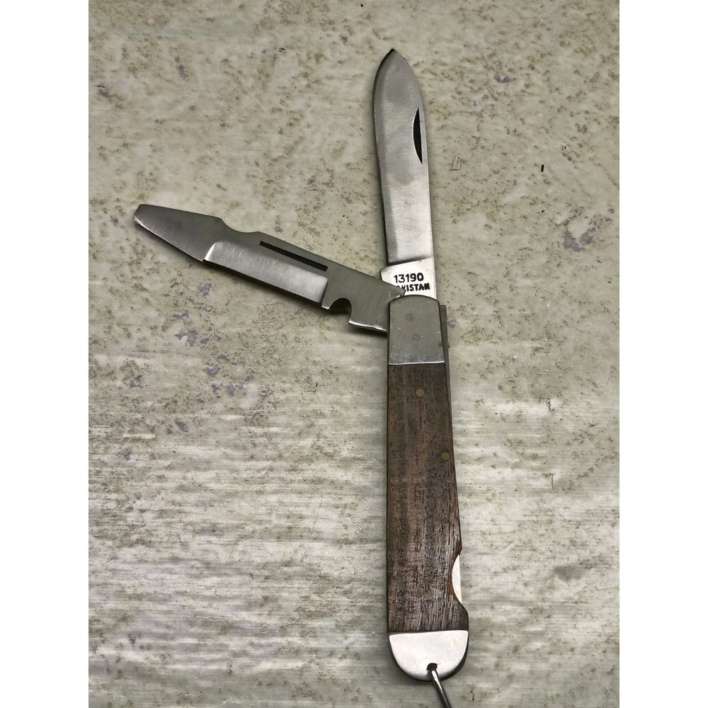 13190 Pakistan Two Blades 1 Lockback Pocket Knife Stainless